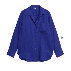 Arket Bright Blue Linen Shirt